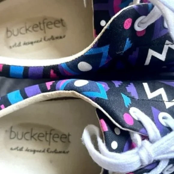 Bucketfeet Cosmos 2 Lace Up Canvas Sneakers Purple/Black - EU 41/US 10 - Picture 9 of 14